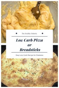 Low carb pizza - low carb breadsticks - Pizza for diabetes