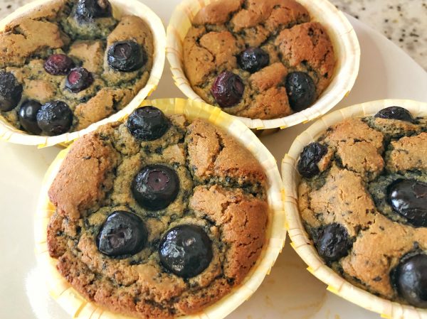 Diabetic Blueberry Muffins - Grain free Gluten free Blueberry Muffin Recipe